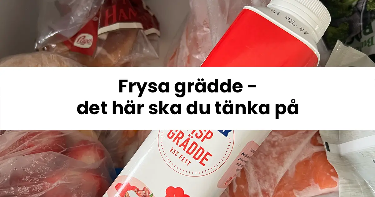 Frysa grädde - gräddpaket i frysen