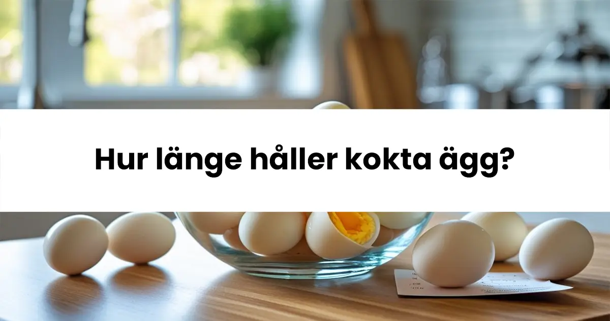Hur länge håller kokta ägg?